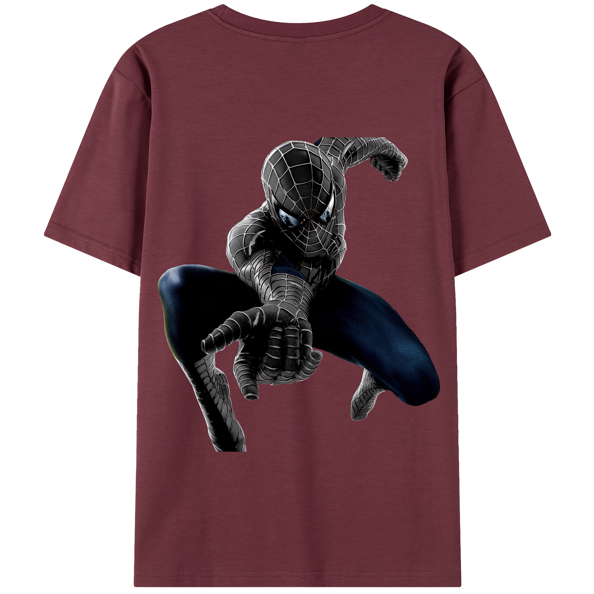 （画像用） Spider Man スパイダーマン 綿100％半袖Tシャツ（背面プリント）